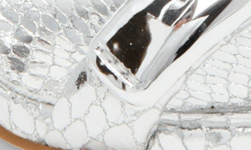 Dolce Vita Yorke Womens Faux Leather Metallic Heels In Silver Exotic