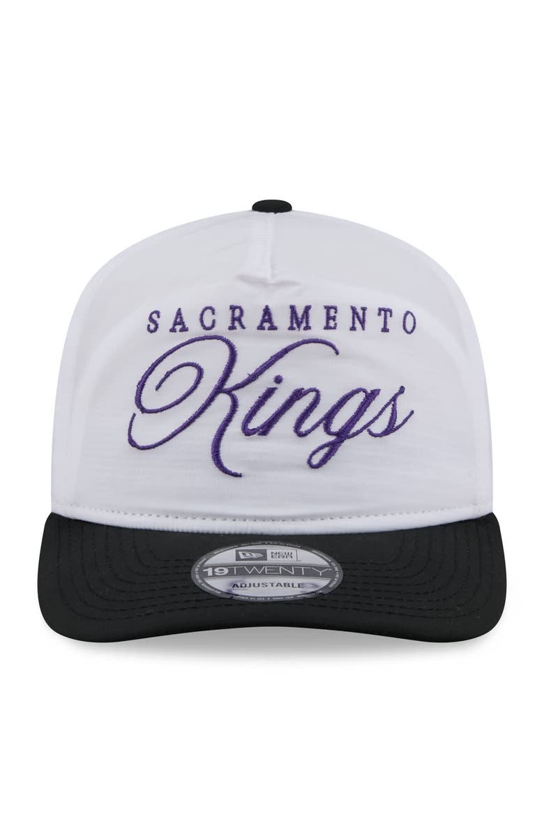 Men's New Era White/Black Sacramento Kings 2025 NBA Draft On-Stage Nylon 19TWENTY Adjustable Hat, Alternate, color, White