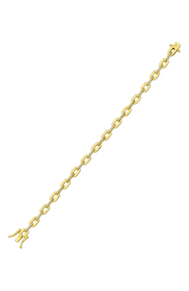 CZ by Kenneth Jay Lane Cubic Zirconia Link Bracelet, Alternate, color, 
