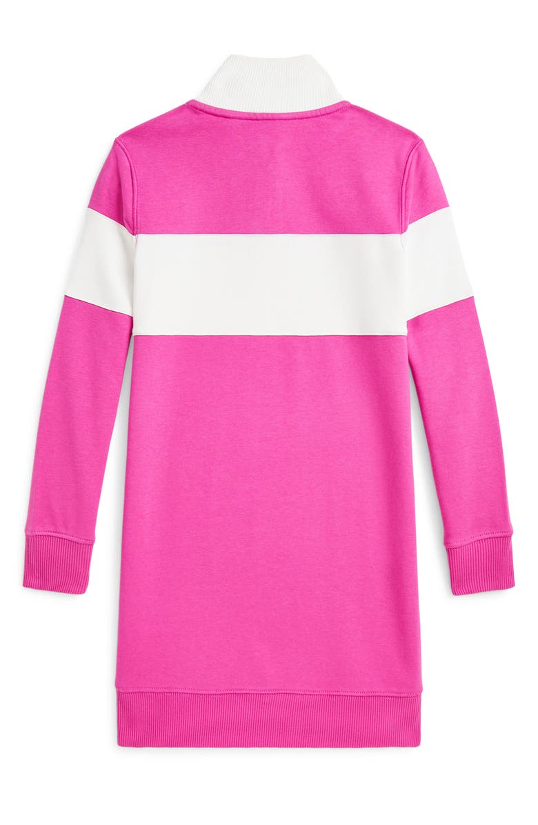 Ralph Lauren Kids' Colorblock Long Sleeve Graphic Sweatshirt Dress, Alternate, color,