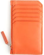 ROYCE New York Zip Leather Card Case
