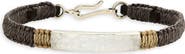 Caputo & Co. Men's Macrame Hammered ID Bracelet