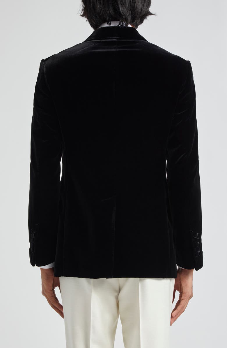 TOM FORD Shelton Fluid Velvet Cocktail Jacket, Alternate, color, Black