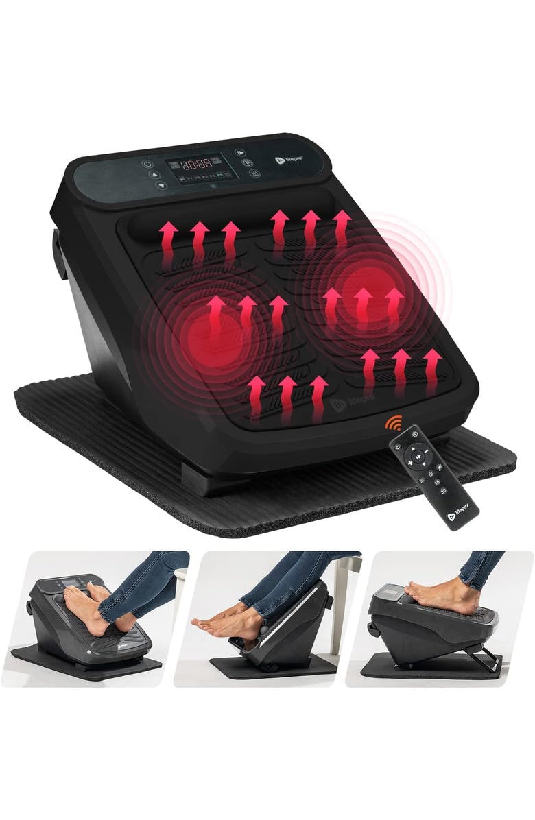 Lifepro VibraCare Foot Massager for Neuropathy Relaxing Calf and Foot with Heat Option, Main, color, Pro With Heat