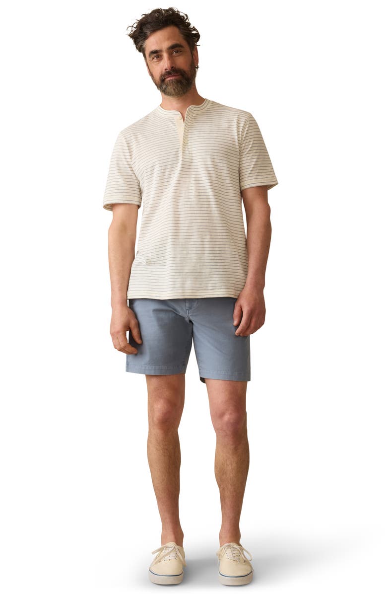 Faherty Sunwashed Organic Cotton Henley, Alternate, color, Cream/ Flint Stripe