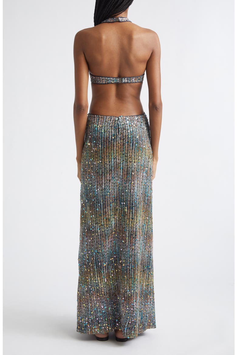 Metallic Cutout Dress, Alternate, color, MULTI BROWN BLUE WHITE