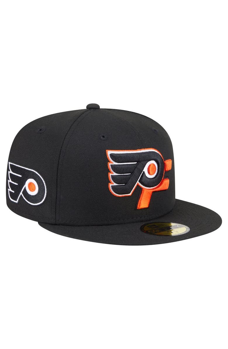 New Era Men's New Era  Black Philadelphia Flyers Deceptor 59FIFTY Fitted Hat, Main, color, Black