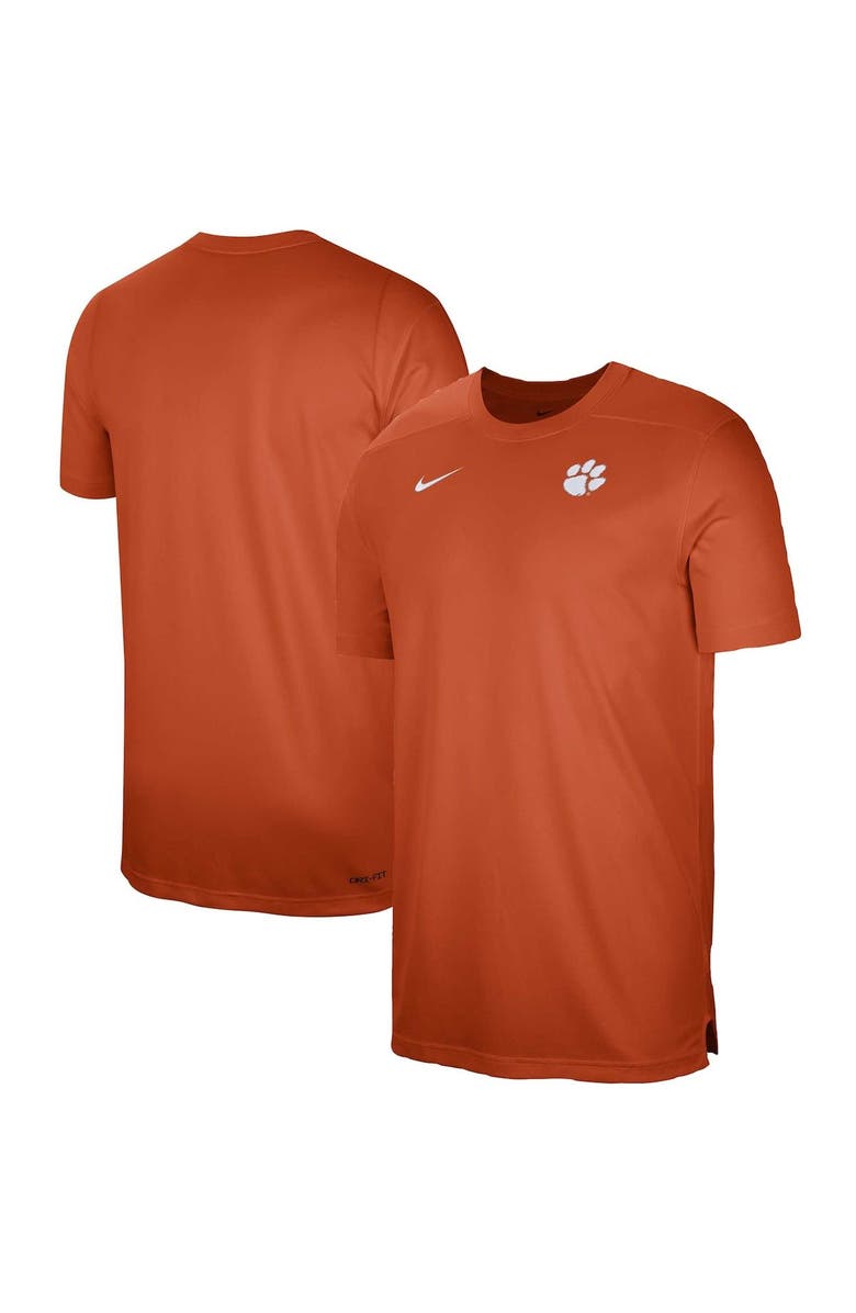 Nike Men's Nike  Orange Clemson Tigers Sideline Coaches Performance Top, Alternate, color, 