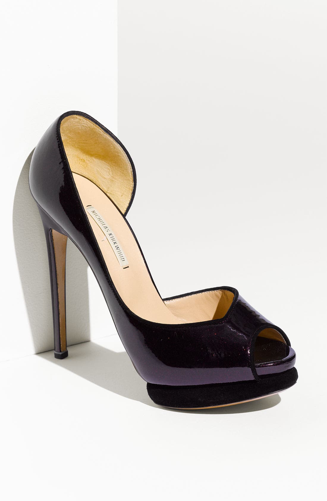 Open Toe d'Orsay Pump, Main, color, BORDEAUX
