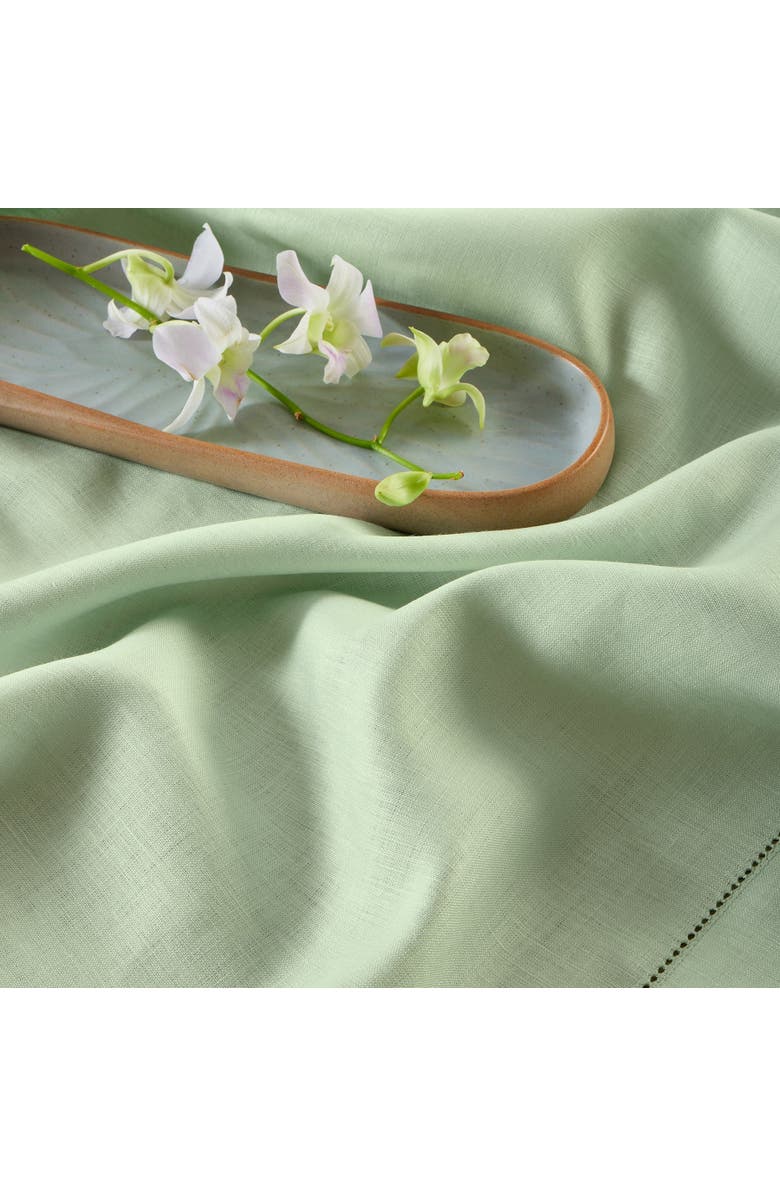 Solino Home Linen Table Runner for Dining Table, Holiday and Everyday Table Decor - Classic Hemstitch, Alternate, color, 