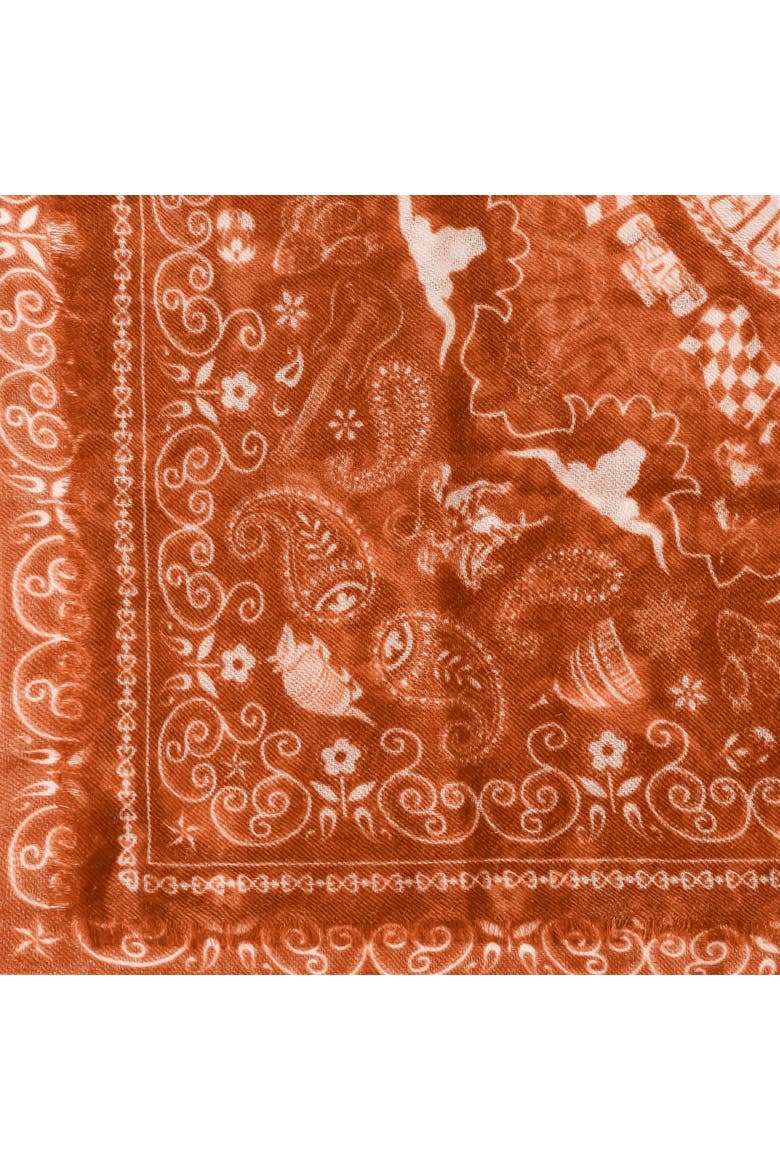 Austin Cashmere Bandana, Alternate, color, Burnt Orange