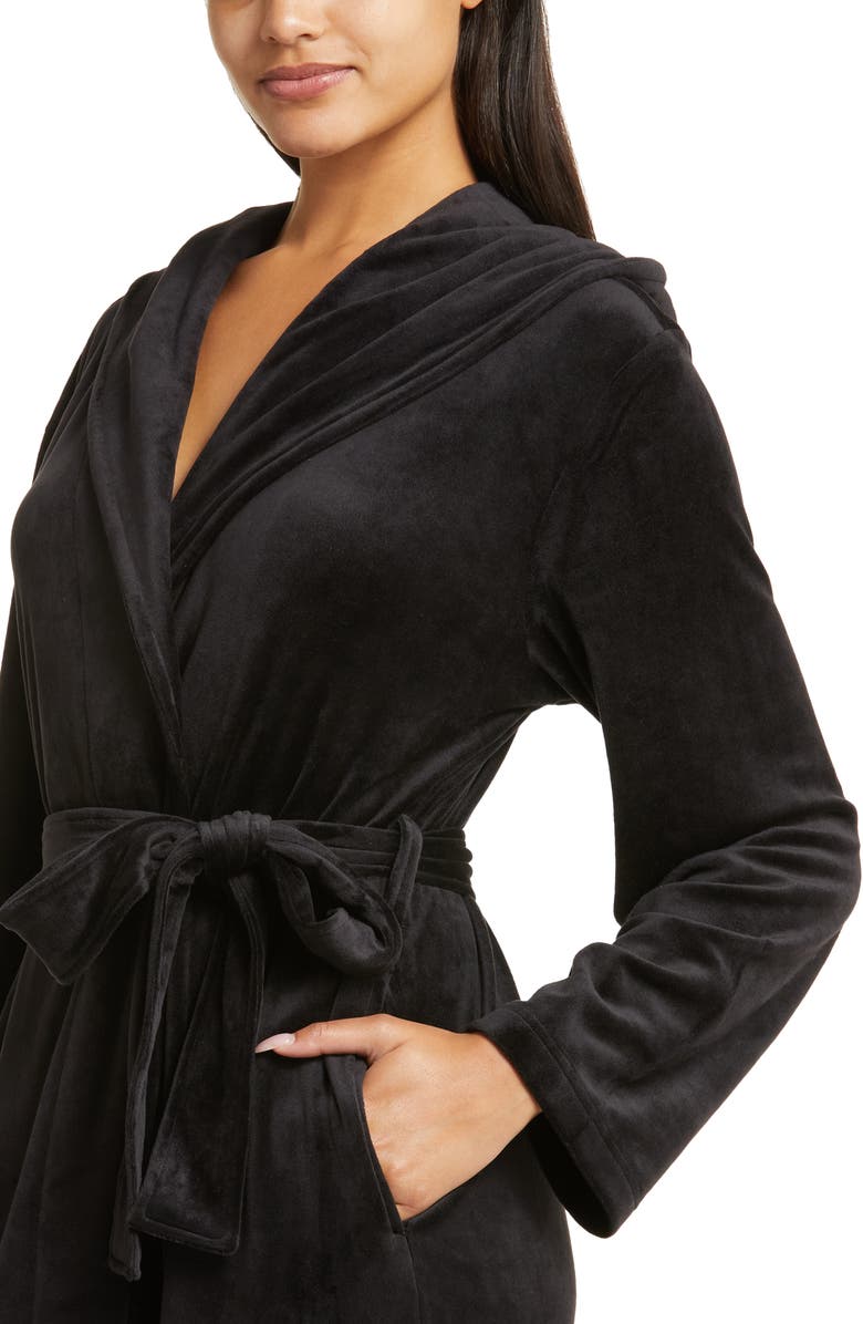 Nordstrom Velour Hooded Robe, Alternate, color,