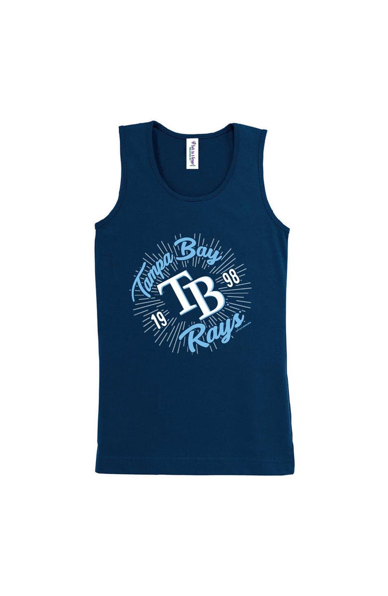 SOFT AS A GRAPE Girls Youth Soft as a Grape Navy Tampa Bay Rays Tank Top, Main, color,