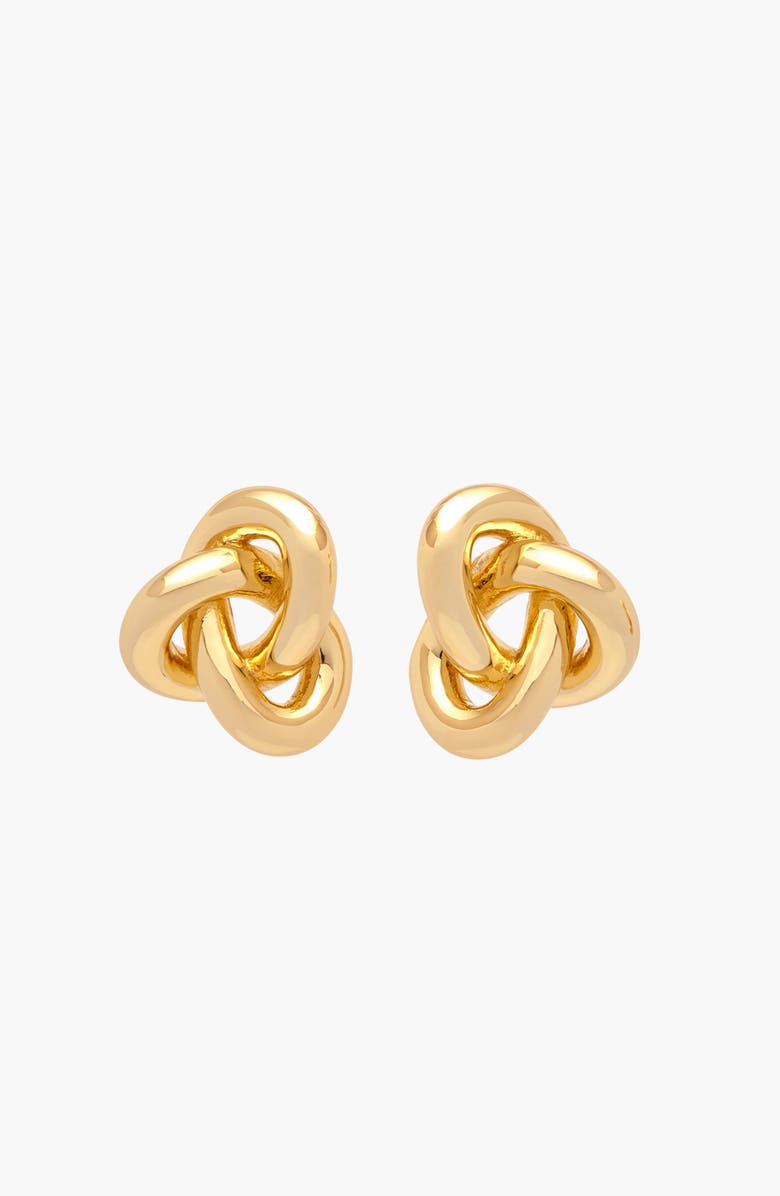 YOJ Seva Midi Face on Stud Earrings in Gold, Alternate, color, Gold