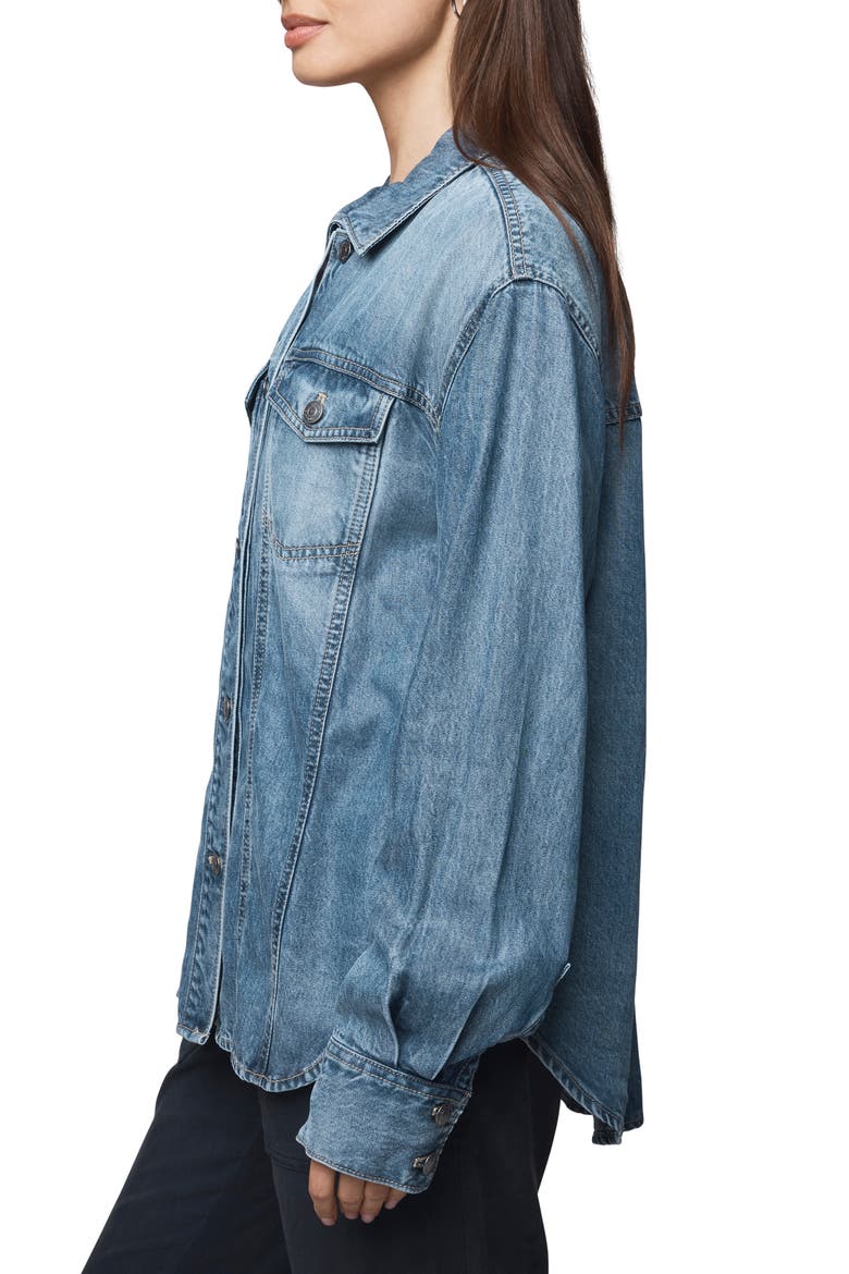 Denim Shacket, Alternate, color, INDIGO