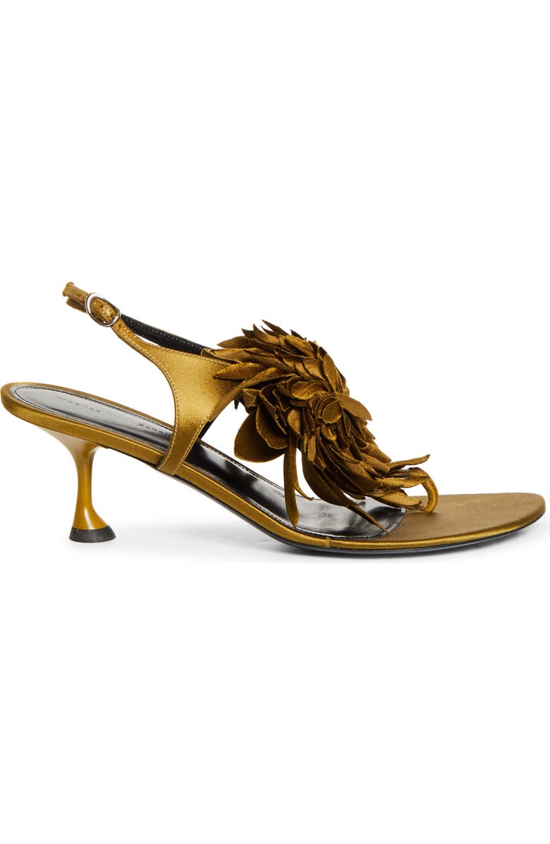 Proenza Schouler Satin Flower Sandal, Alternate, color, Pistachio