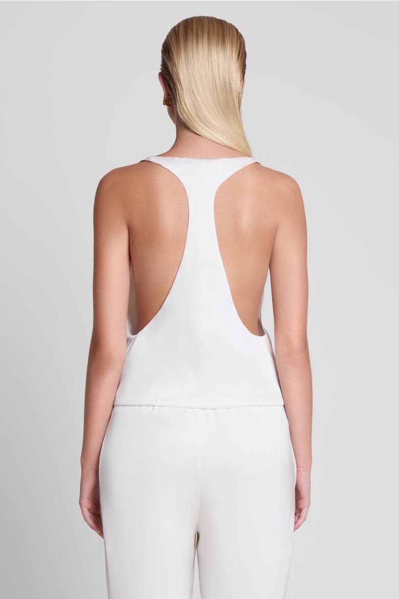 Suri Satin Racerback Top, Alternate, color, White