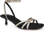 L'AGENCE Genette Ankle Strap Kitten Heel Sandal