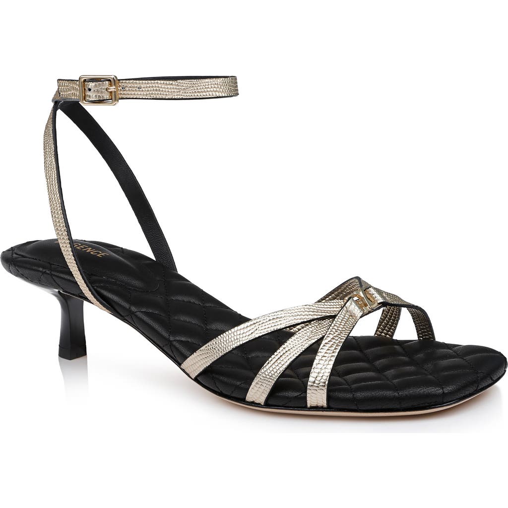 L AGENCE L'AGENCE GENETTE ANKLE STRAP KITTEN HEEL SANDAL
