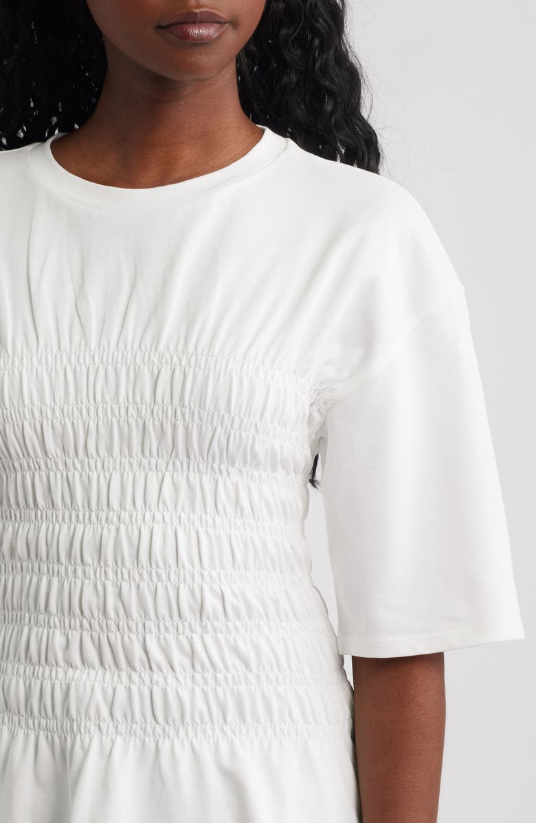 Other Stories Smocked Top, Alternate, color, White Light