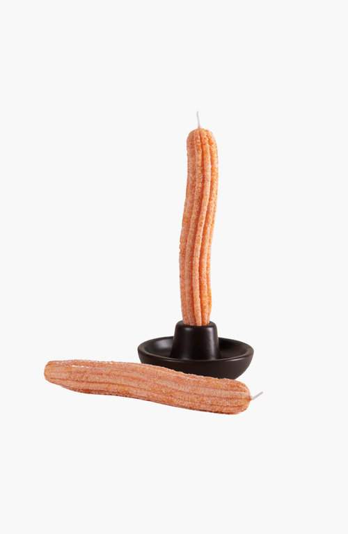 Southlake Gifts Churros Taper Scented Candle Set In Churro Brown