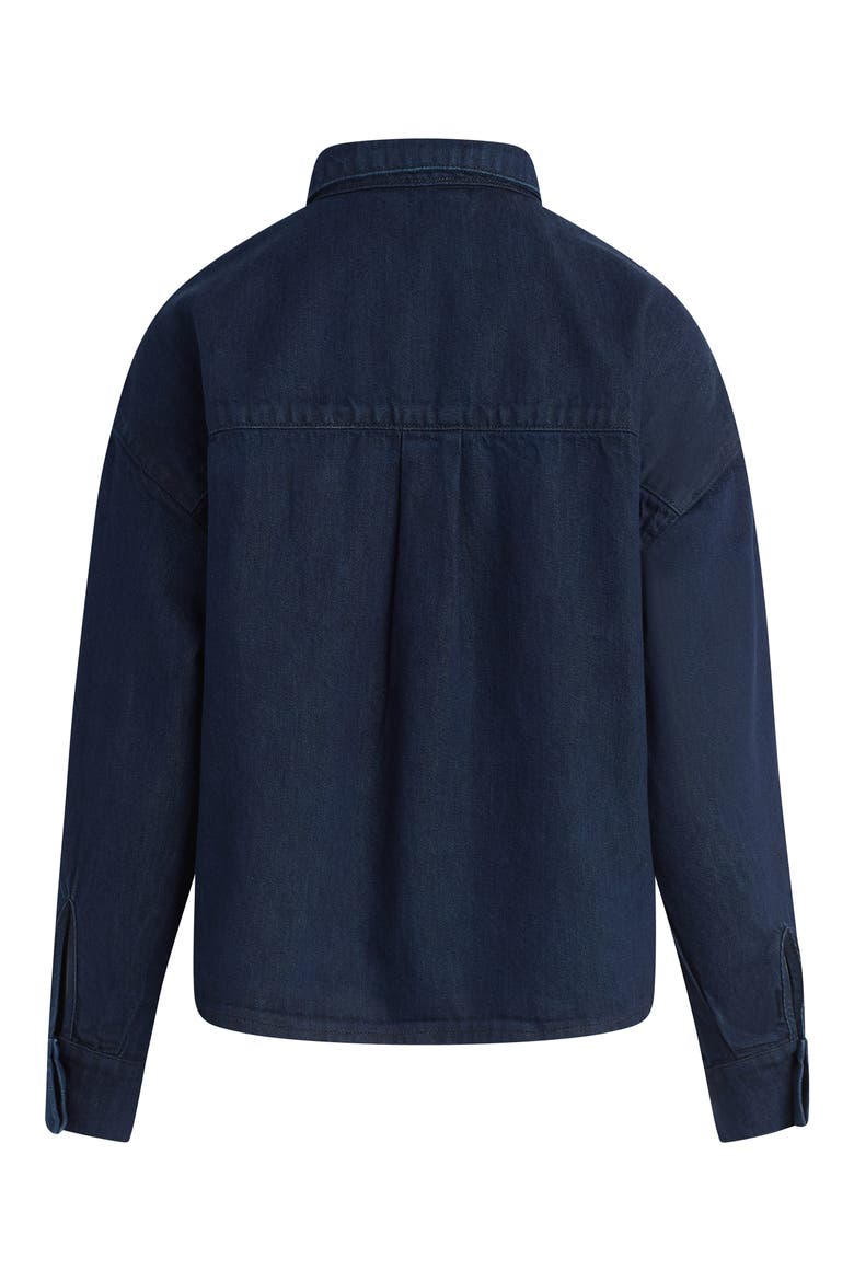 The Brady Crop Denim Shirt, Alternate, color, STOUT