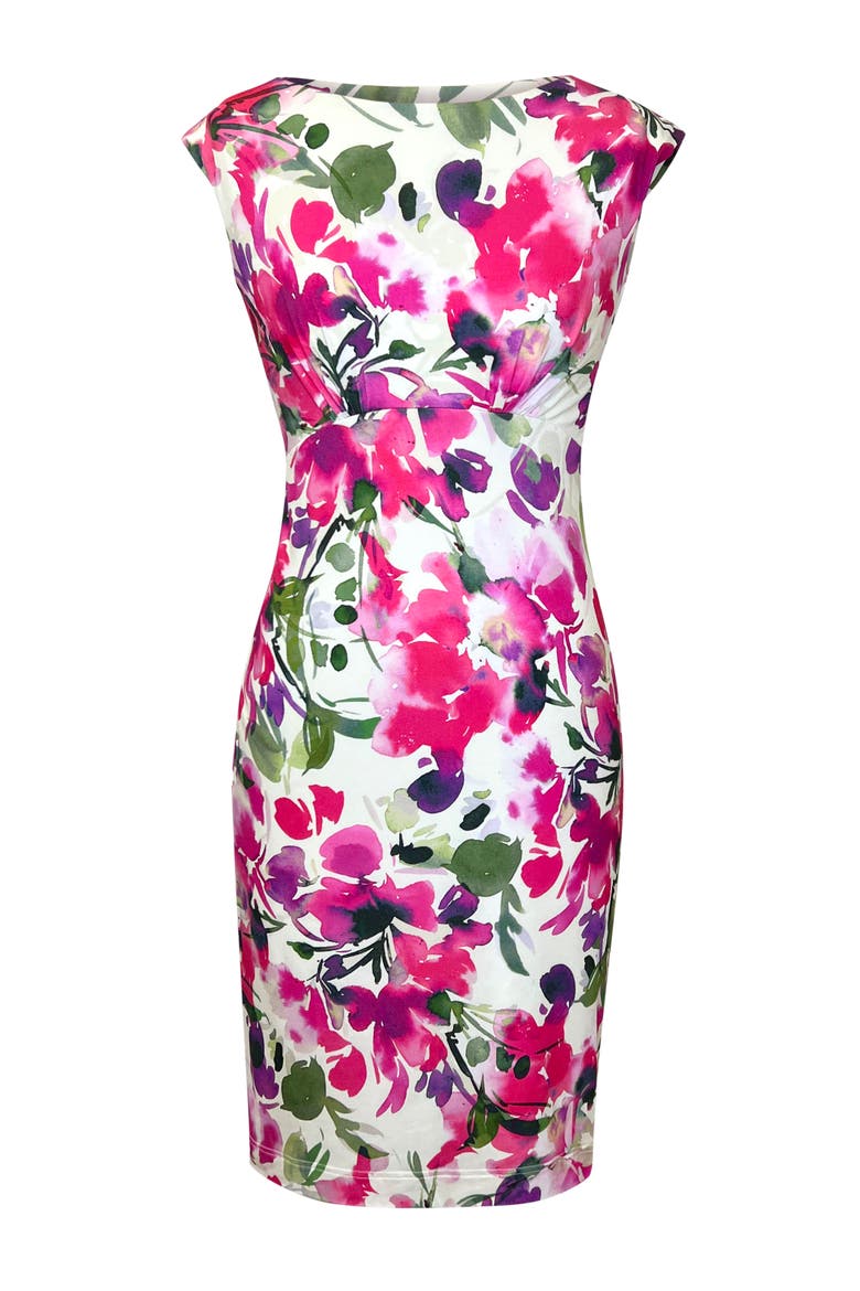 Pippa Shift Dress Petite, Alternate, color, Fuchsia Florals