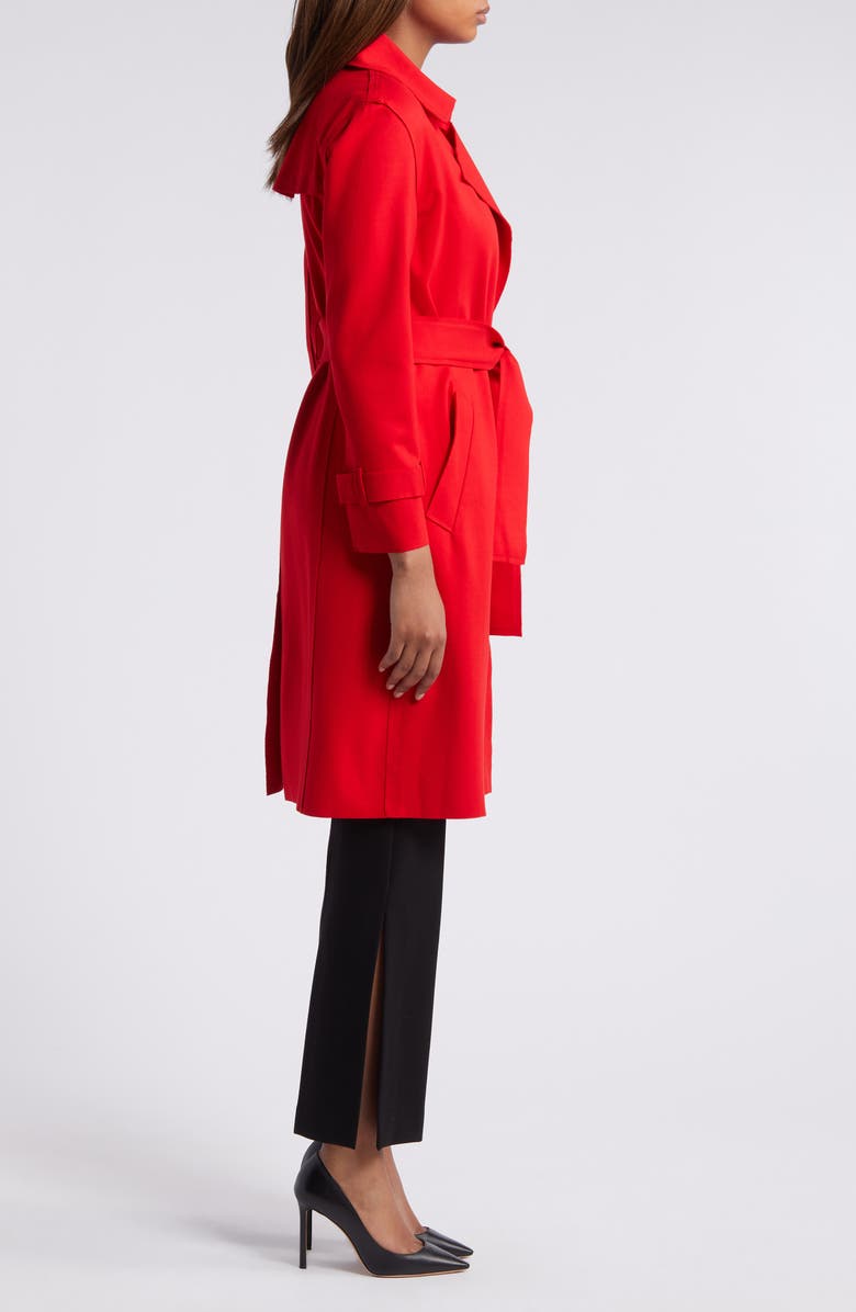 Anne Klein Collection Compression Long Trench Coat, Alternate, color, 