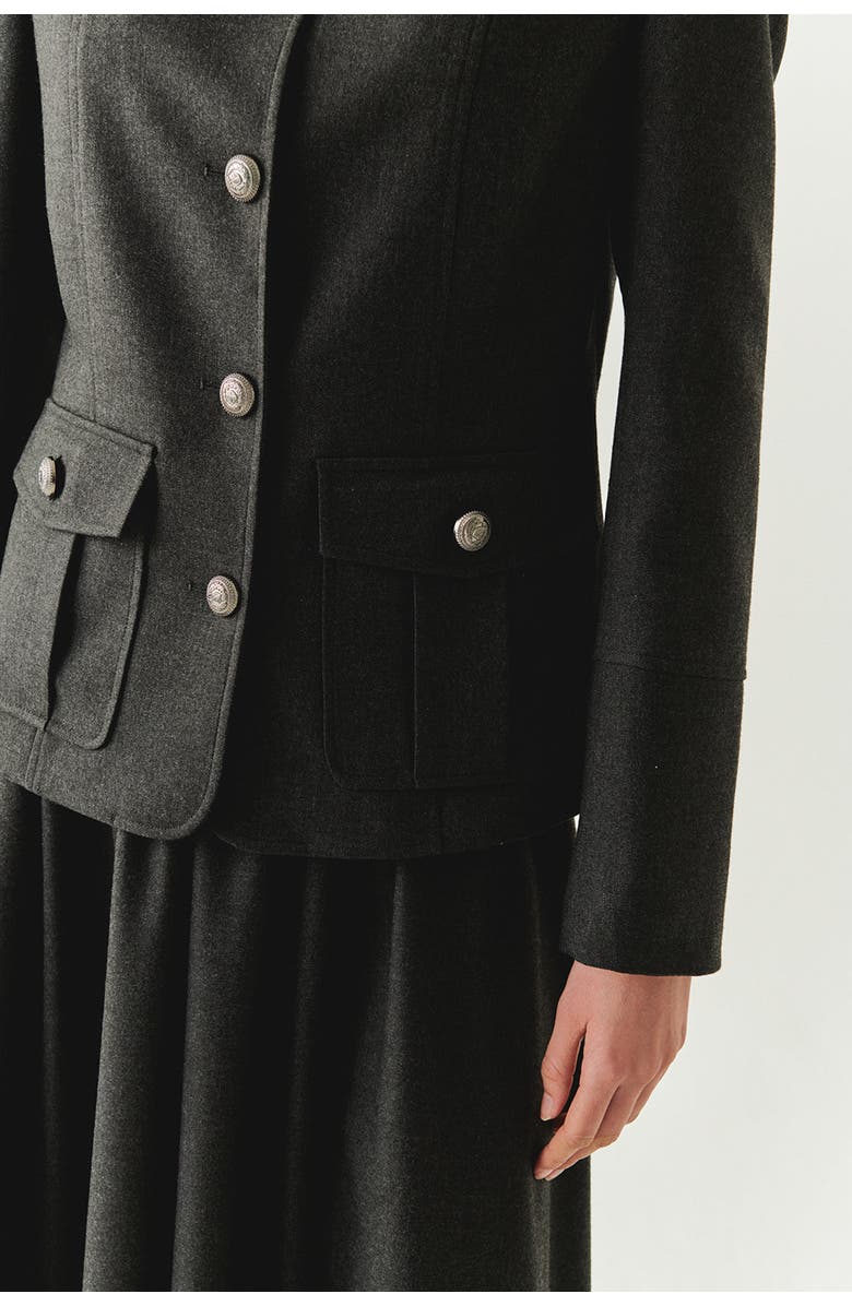Exquise Aubrie Structured Jacket, Alternate, color, Grey