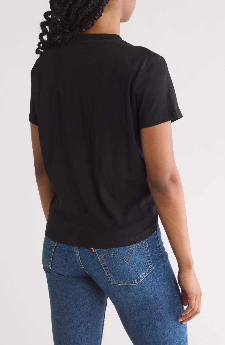 DKNY Metallic Bubble Logo Knot Front T-Shirt, Alternate, color,