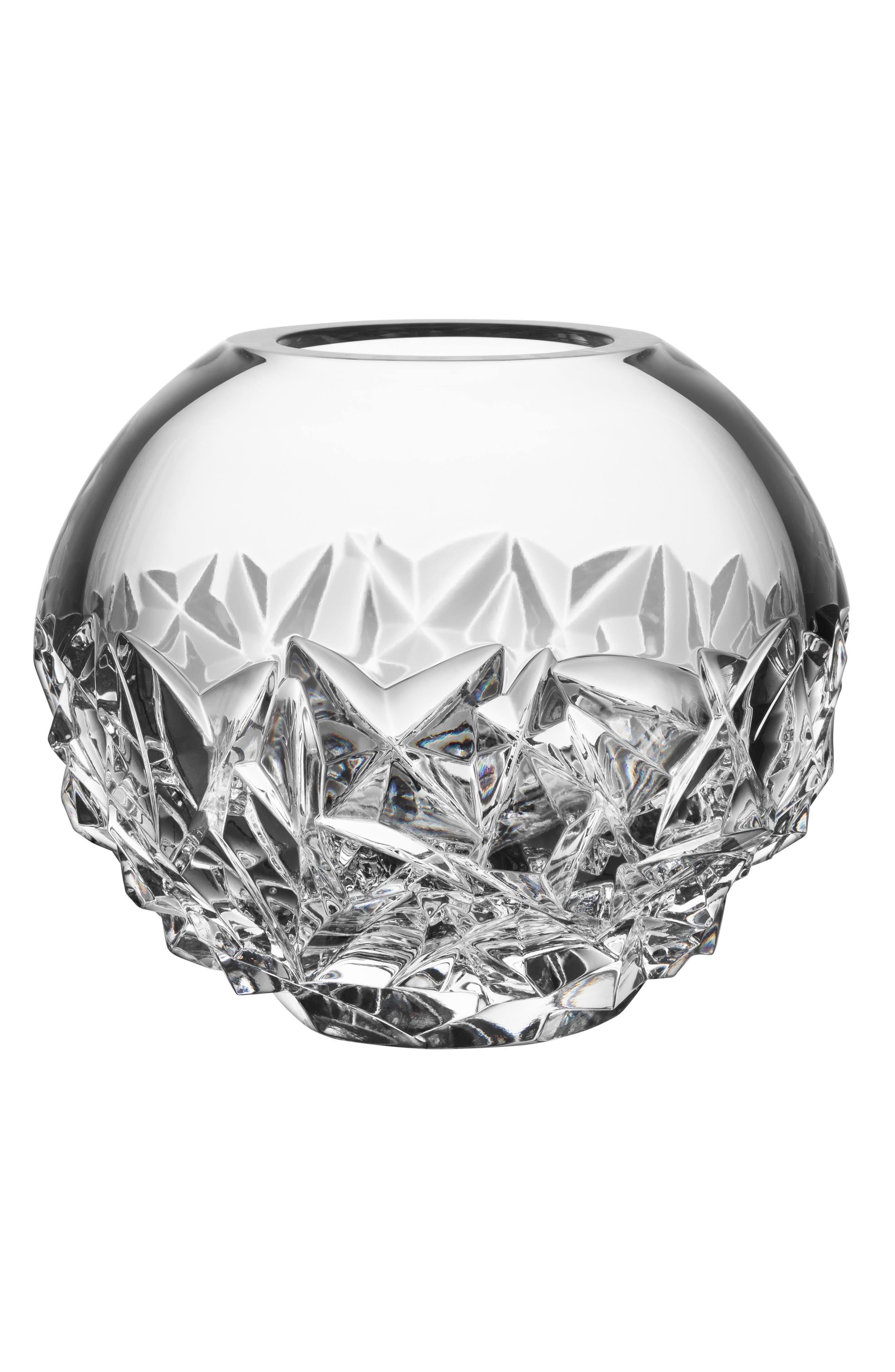 Orrefors Carat Lead Crystal Globe Vase in Clear - Small 