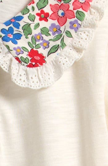 Kids' Ruffle Trim Cotton T-Shirt