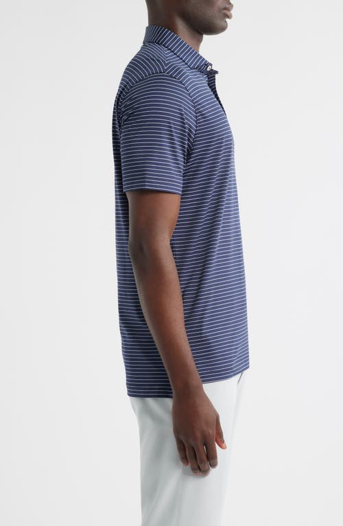 Johnnie-o Beau Stripe Performance Polo In Blue