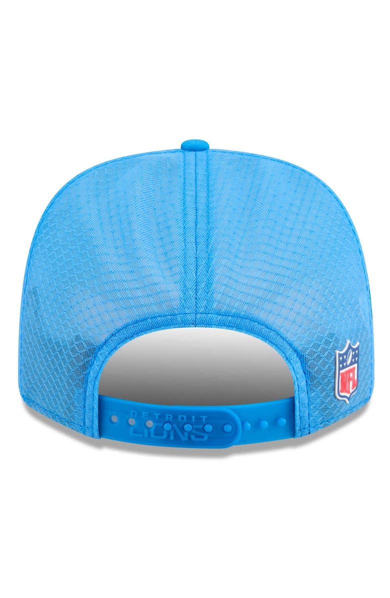 New Era Men's New Era Blue Detroit Lions 2025 Sideline Throwback 9SEVENTY Trucker Adjustable Hat, Alternate, color, Blue
