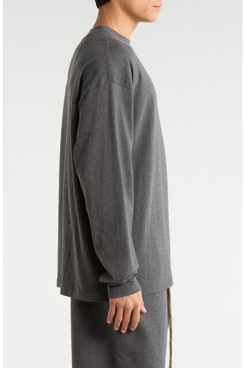 Classic Fit Embroidered Logo Long Sleeve T-Shirt, Alternate, color, CHARCOAL HEATHER