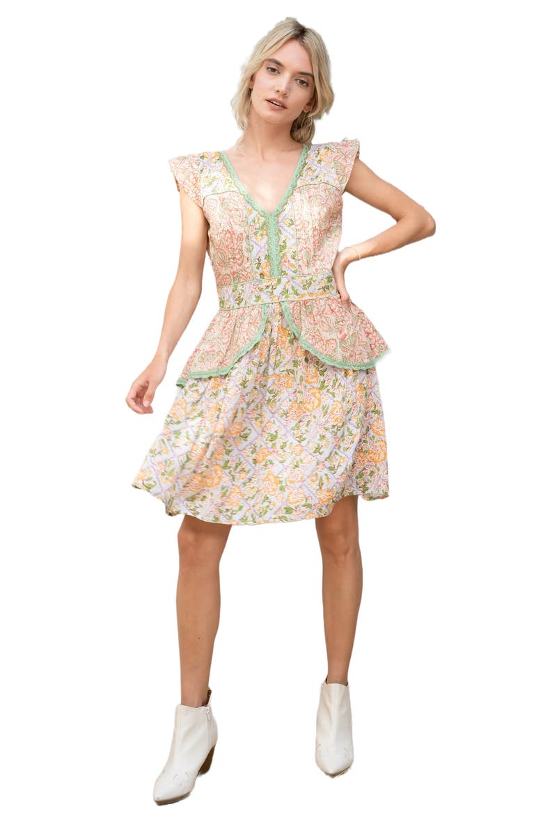 BAROK PARIS Metallic Ruffle Dress, Alternate, color, 