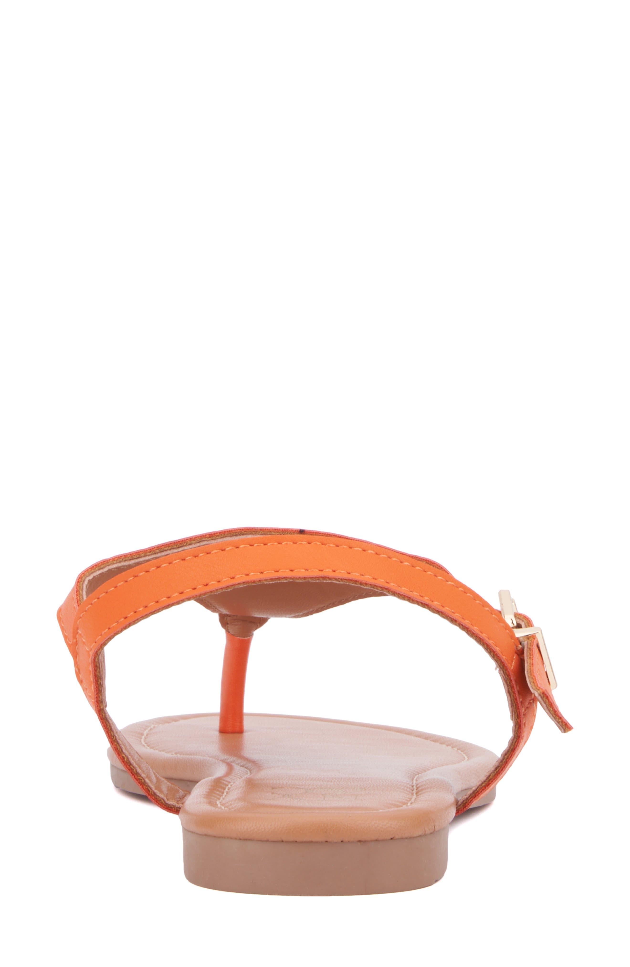 NEW YORK AND COMPANY Nari T-Strap Sandal, Alternate, color, Orange