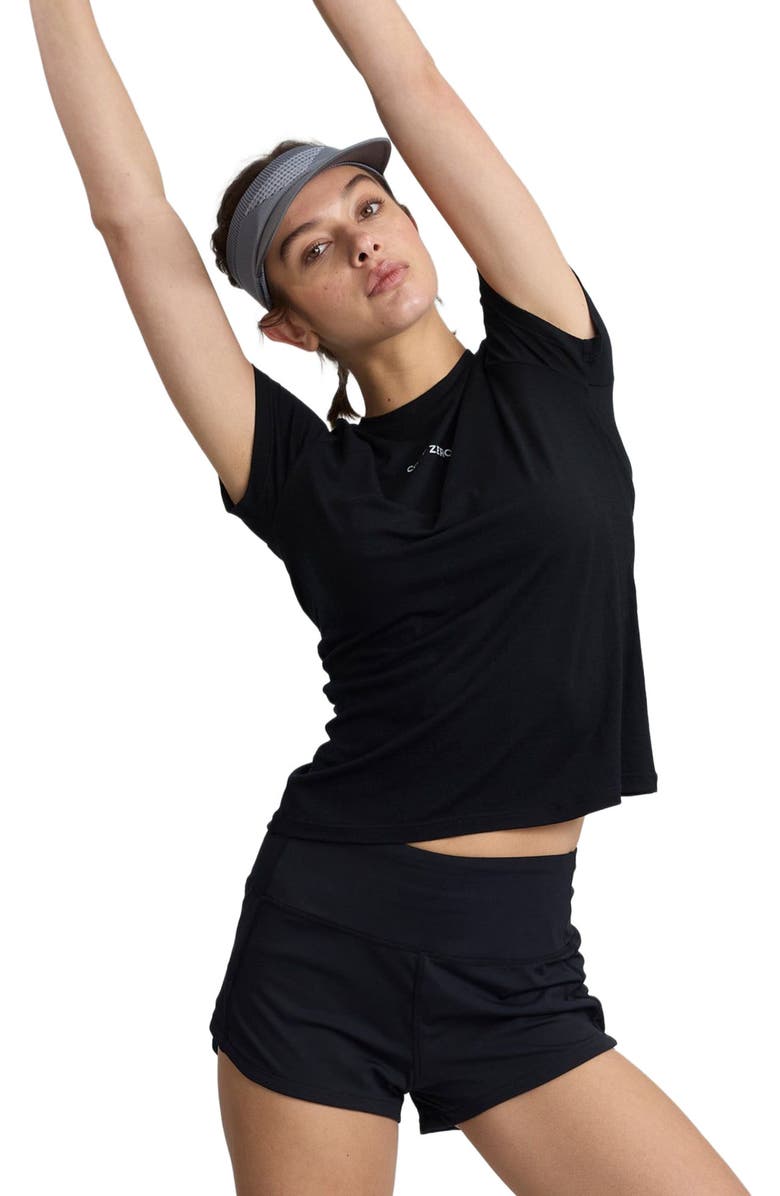 COZY ZERO Women's 100% Merino Lightweight Tee, Alternate, color, Black