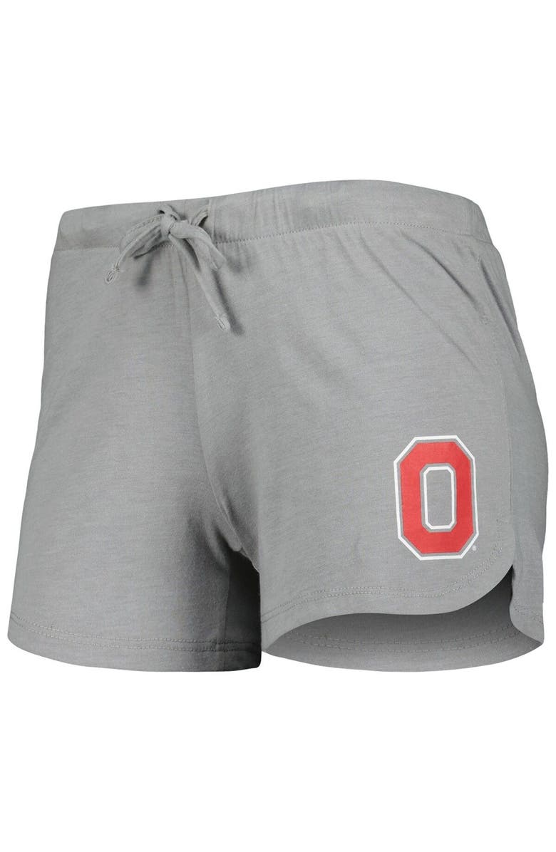 CONCEPTS SPORT Women's Concepts Sport Scarlet/Gray Ohio State Buckeyes Raglan Long Sleeve T-Shirt & Shorts Sleep Set, Alternate, color, 