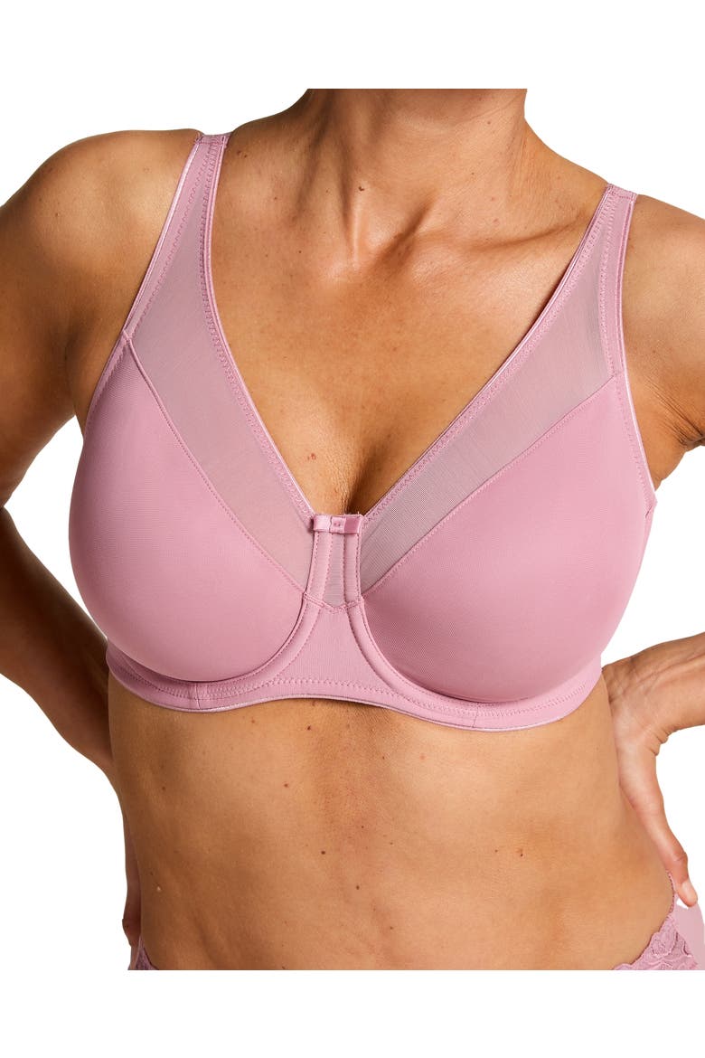 Nina Non-Padded Underwired Minimizer Bra, Alternate, color, Lilas
