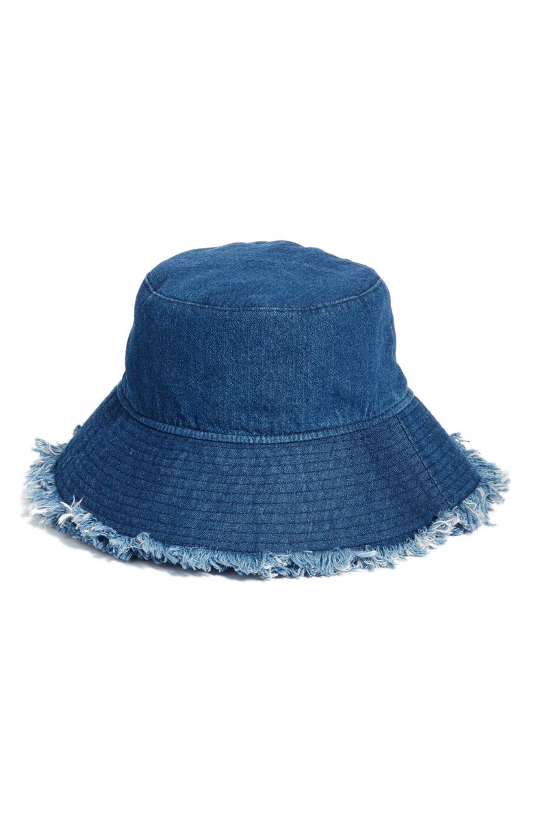 Treasure & Bond Denim Bucket Hat, Main, color, 