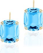 GOSHWARA Gossip Cushion Cut Stone Drop Earrings