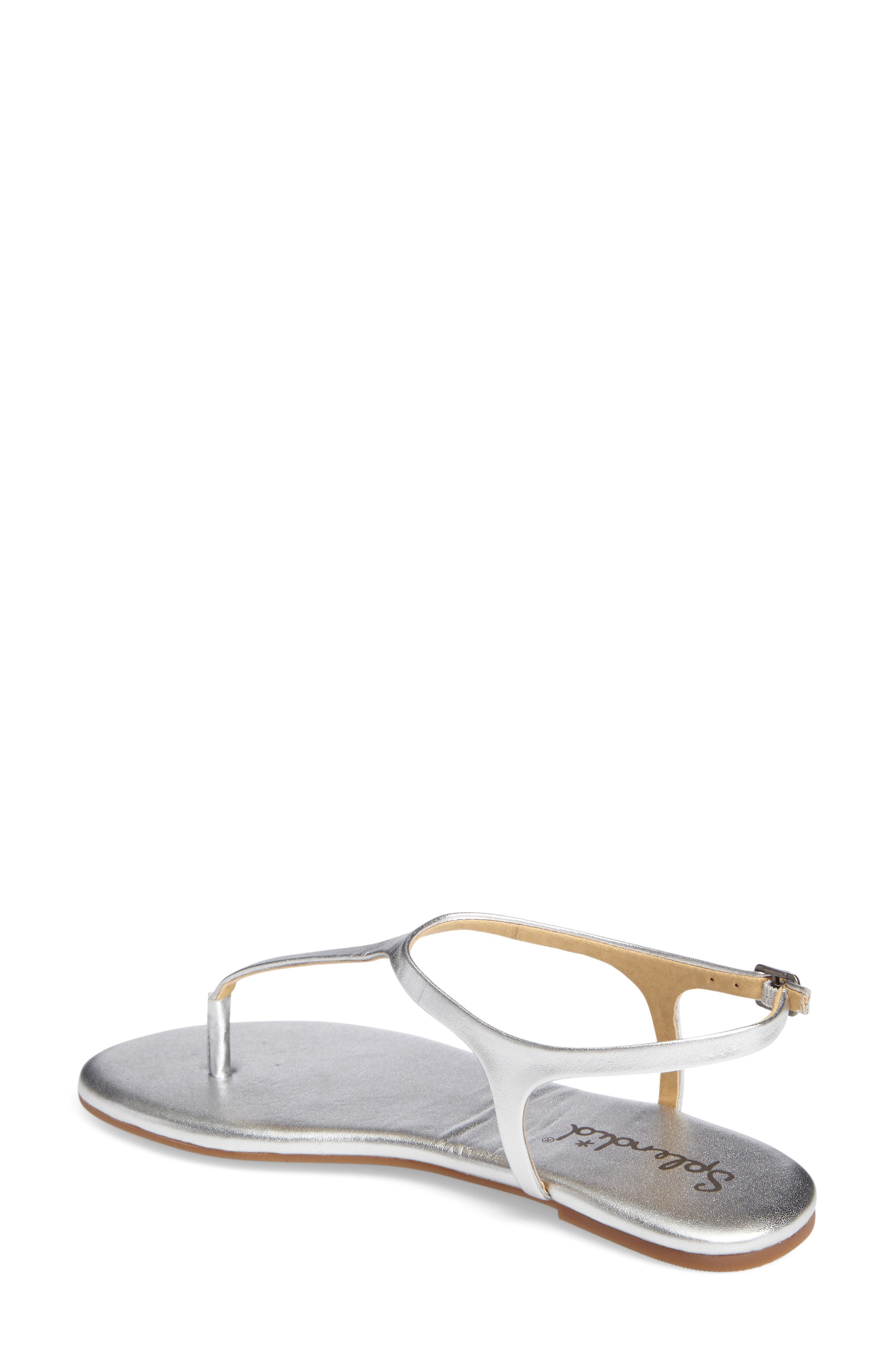 'Mason' Sandal, Alternate, color, SILVER LEATHER