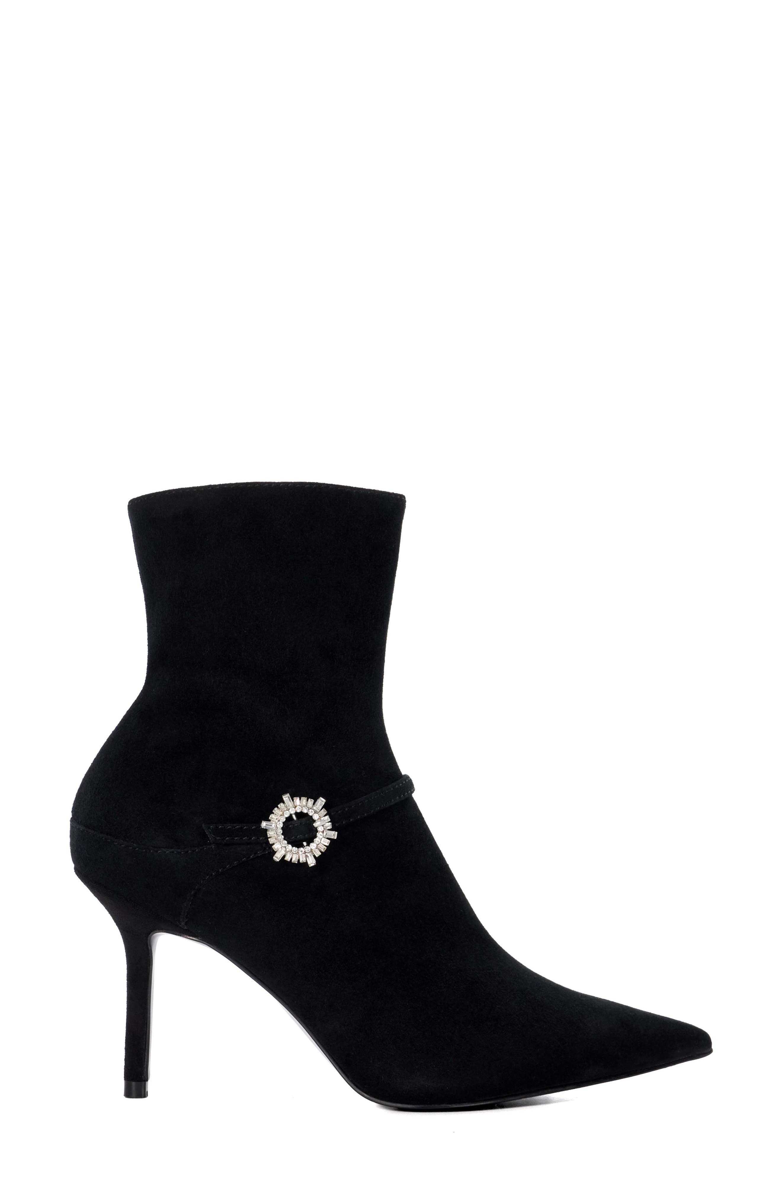 Dune London Onnel Pointed Toe Bootie, Alternate, color, Black