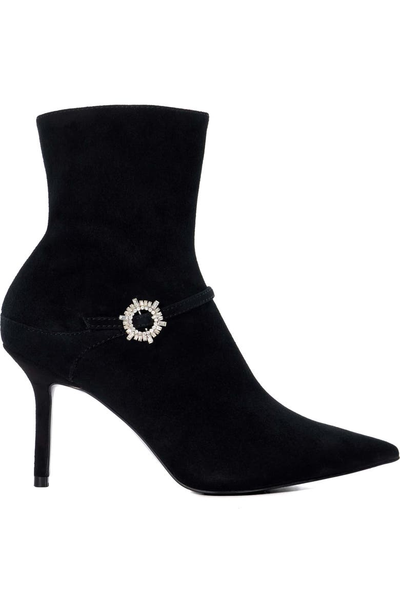 Dune London Onnel Pointed Toe Bootie, Alternate, color, Black