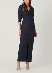 Shoshanna Midnight Midnight Asher Crystal Twill Dress