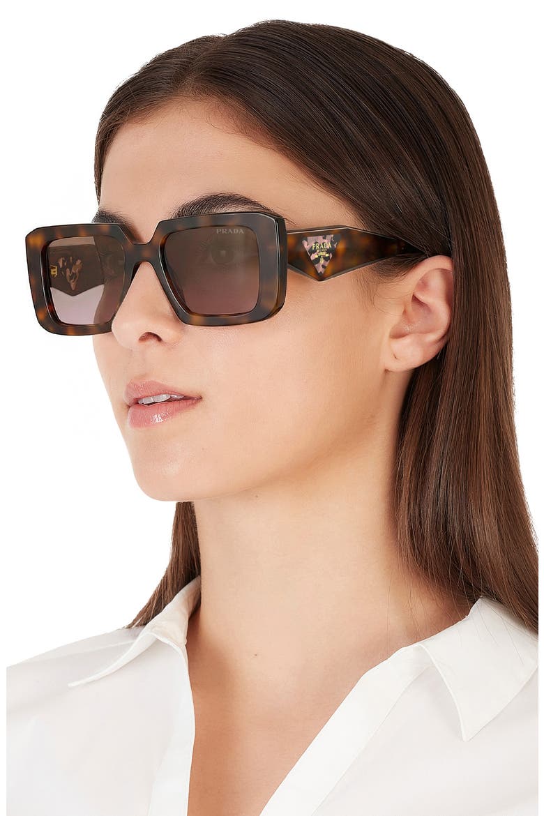 51mm Gradient Square Sunglasses, Alternate, color, JUNIPER TORTOISE / PINK