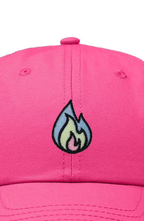 Dalix Fire Dad Hat In Hot Pink