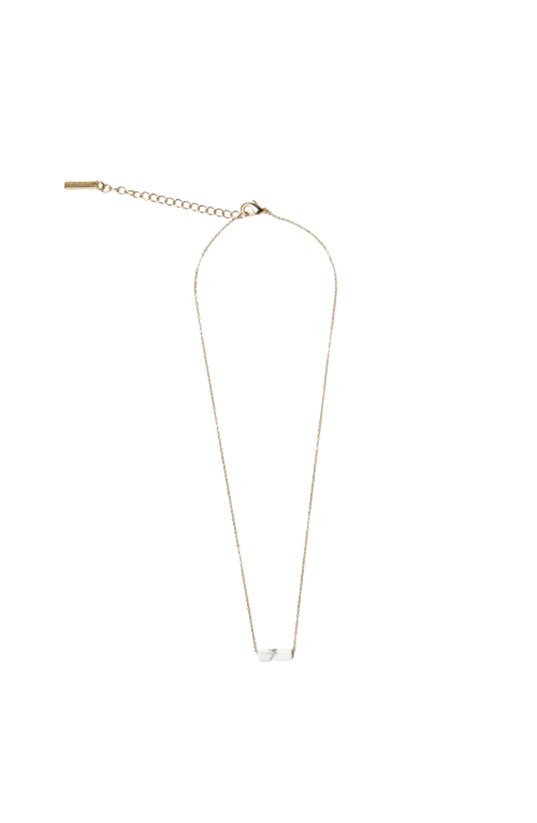 Totalee Gift You're a Gem Necklace, White Burnished Brass White, Alternate, color, 