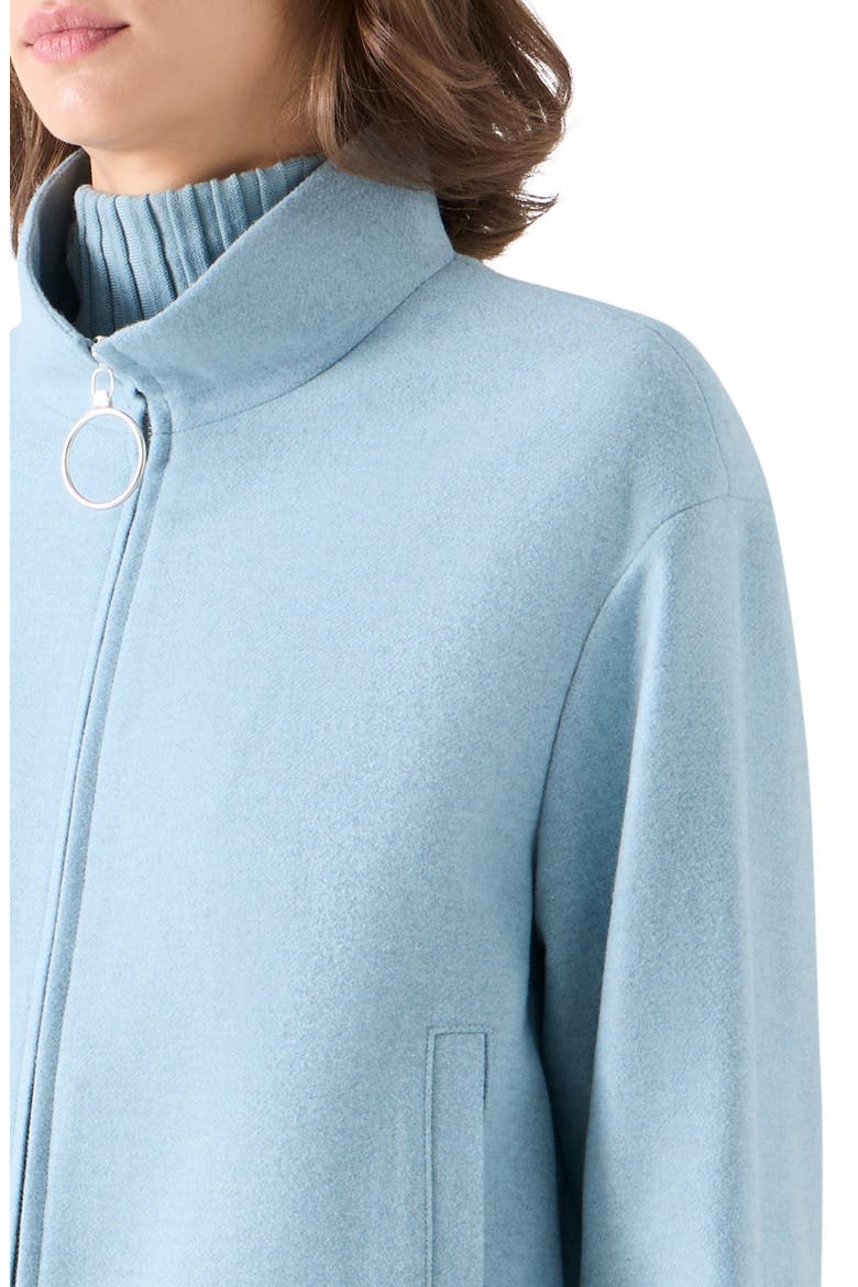 Wool Blend Zip Blouson Jacket, Alternate, color, LIGHT BLUE